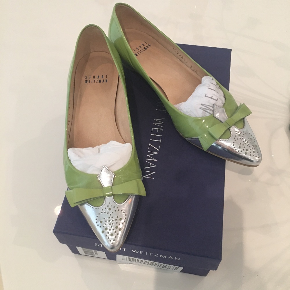 STUART WEITZMAN PATENT LEATHER BALLET SHOES 6,5